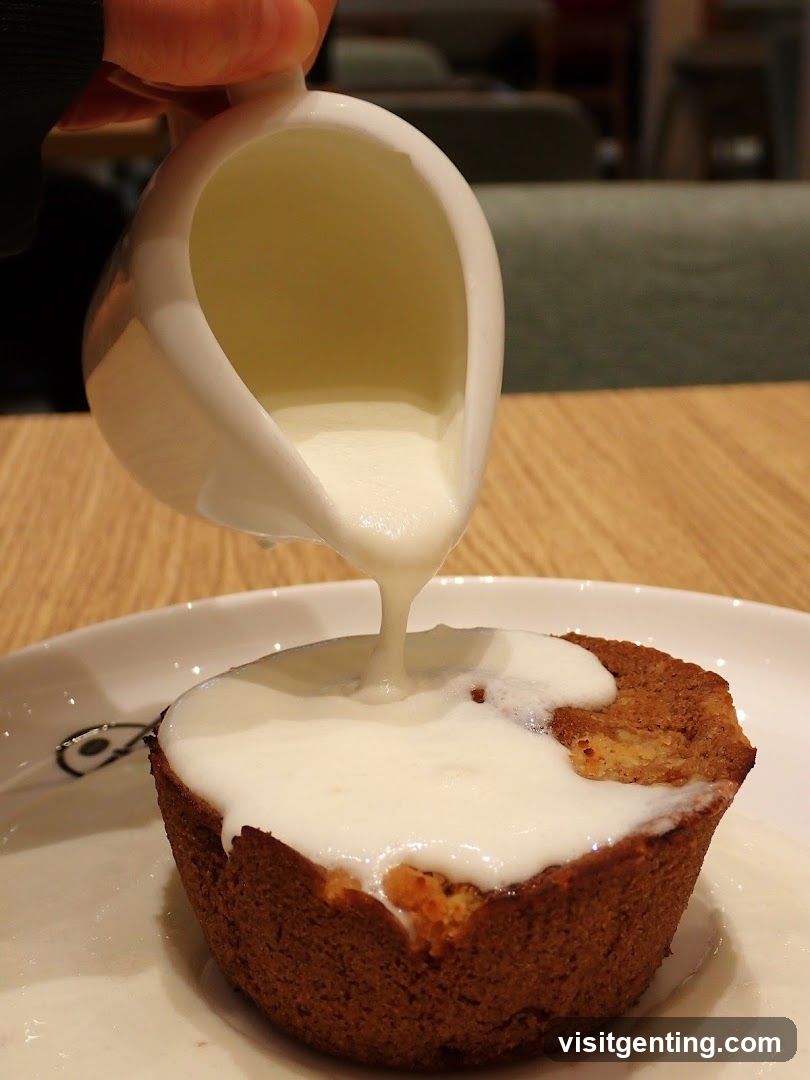 Dessert being served