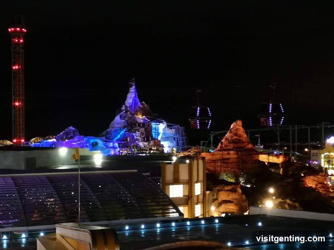 Nighttime Theme Park View