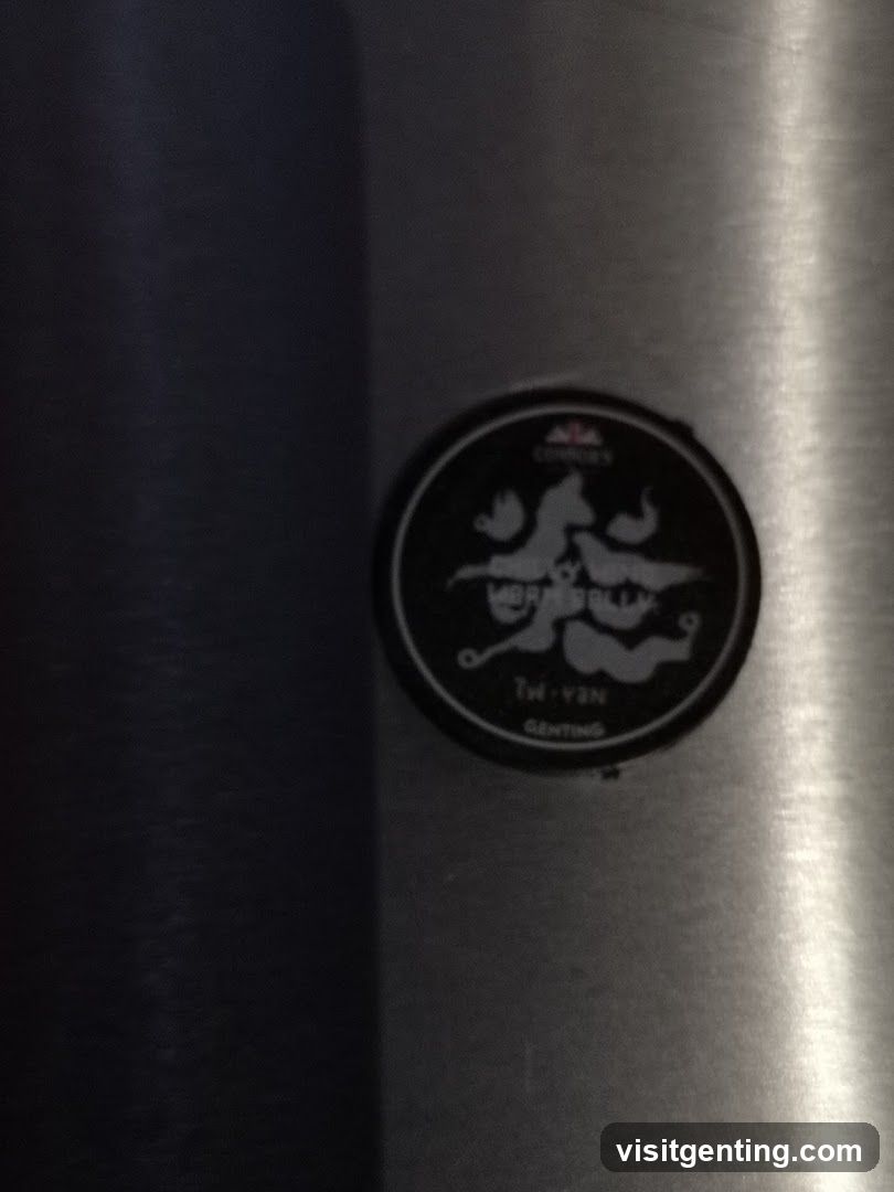 Sticker on metallic surface