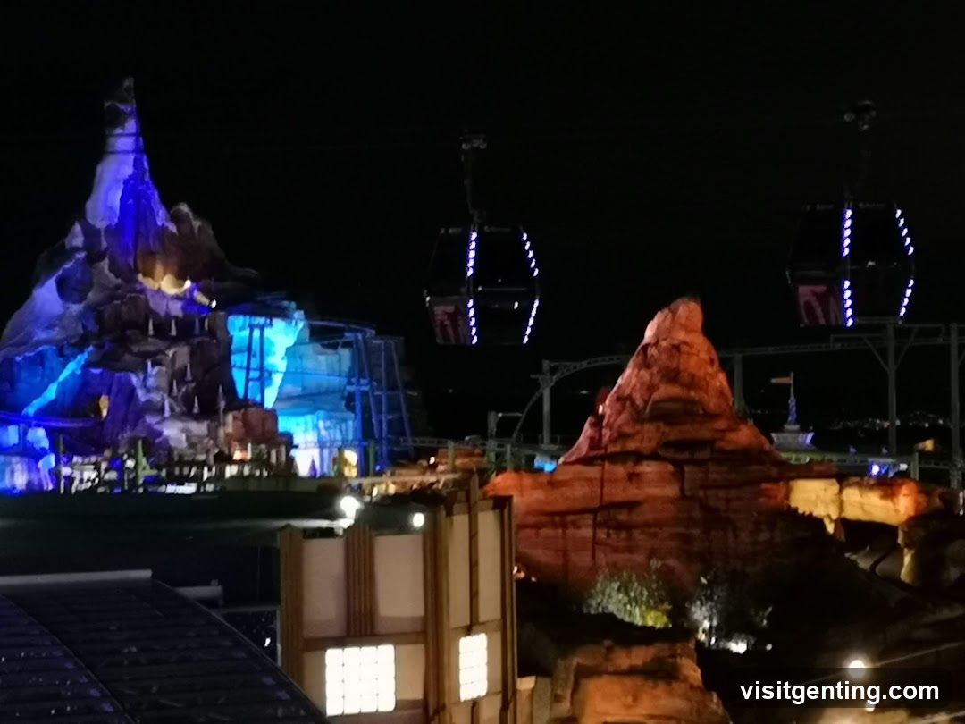 Nighttime Theme Park Scene