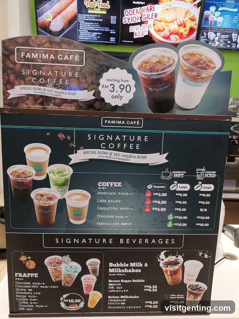 FAMIMA CAFÉ Menu Board
