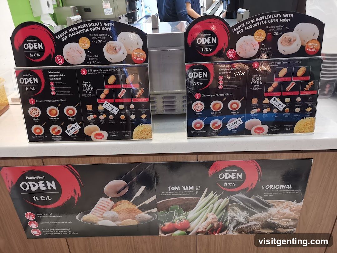 FamilyMart Oden Menu Displays