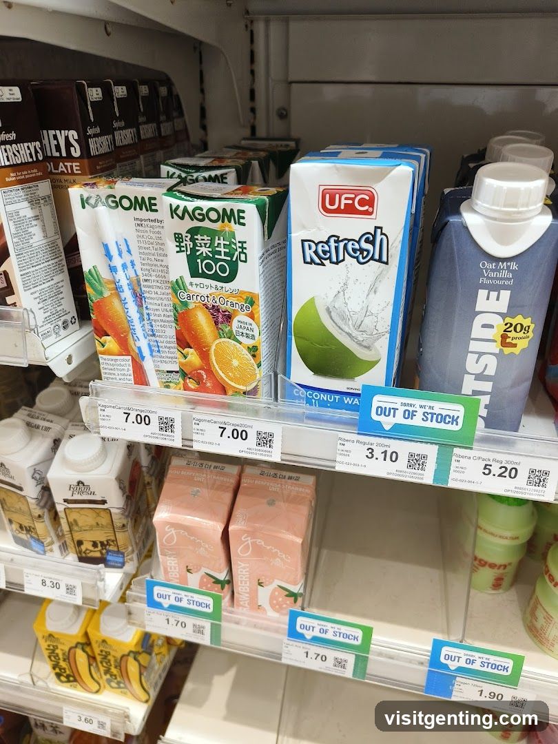 Supermarket Shelf with Dairy Products