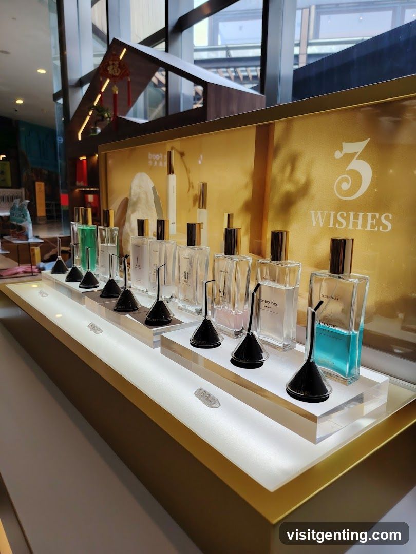 Perfume Display in Retail Store