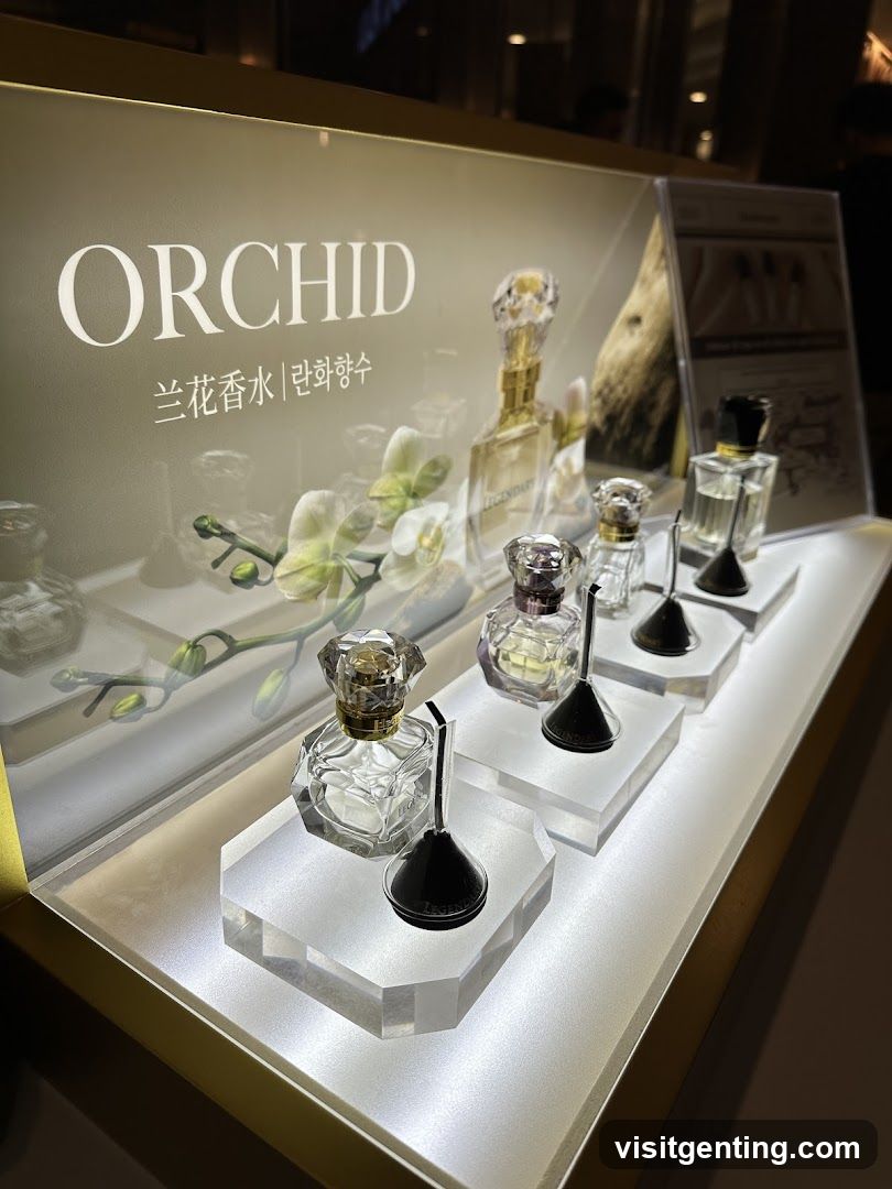 Orchid Perfume Display