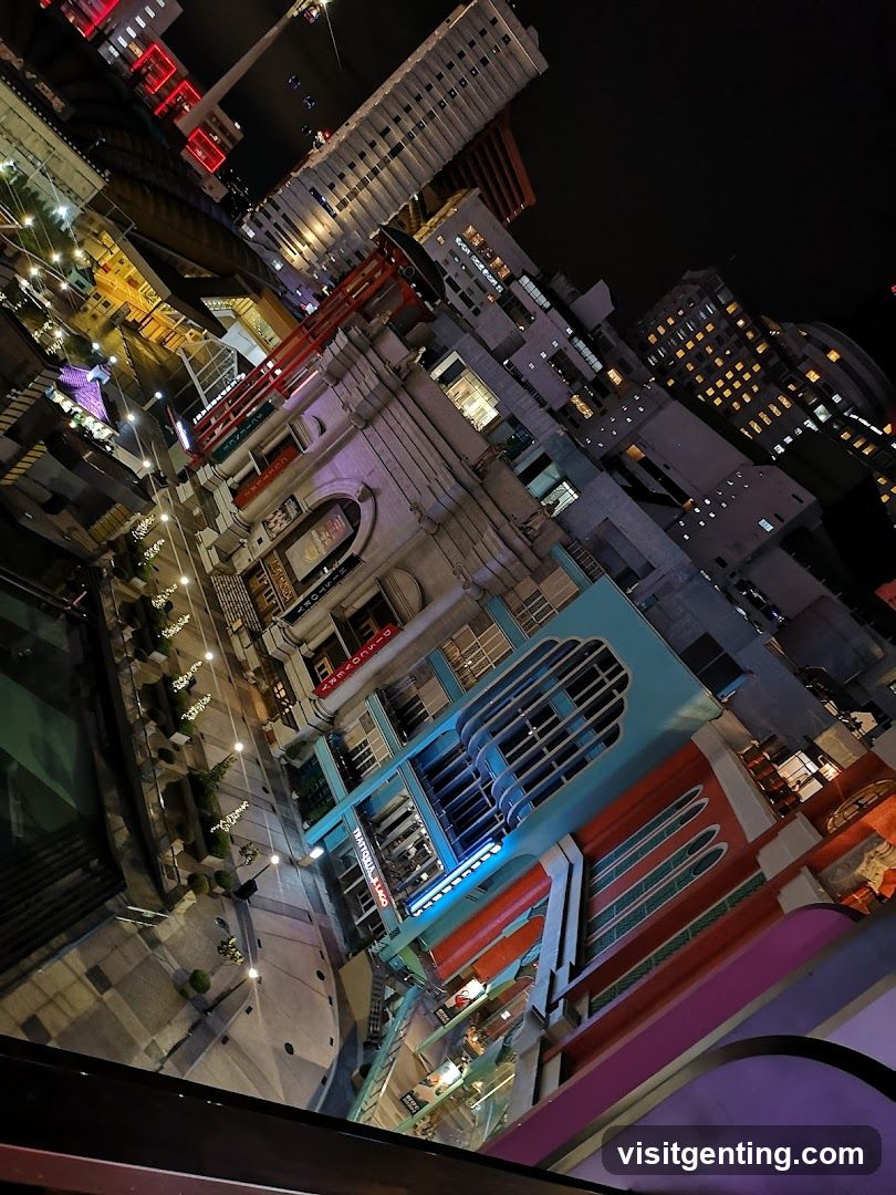 Nighttime Urban View from Elevated Position