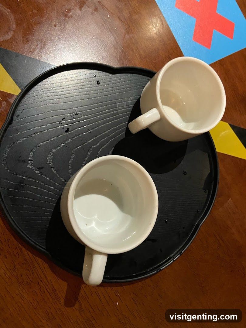 Table with Cups and Tray