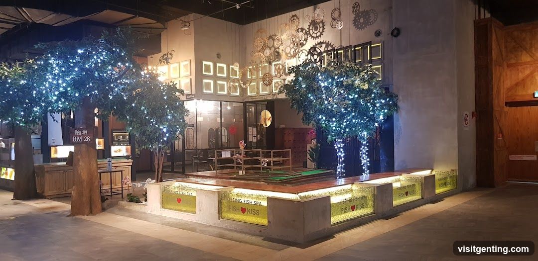 Interior of a themed spa or lounge area