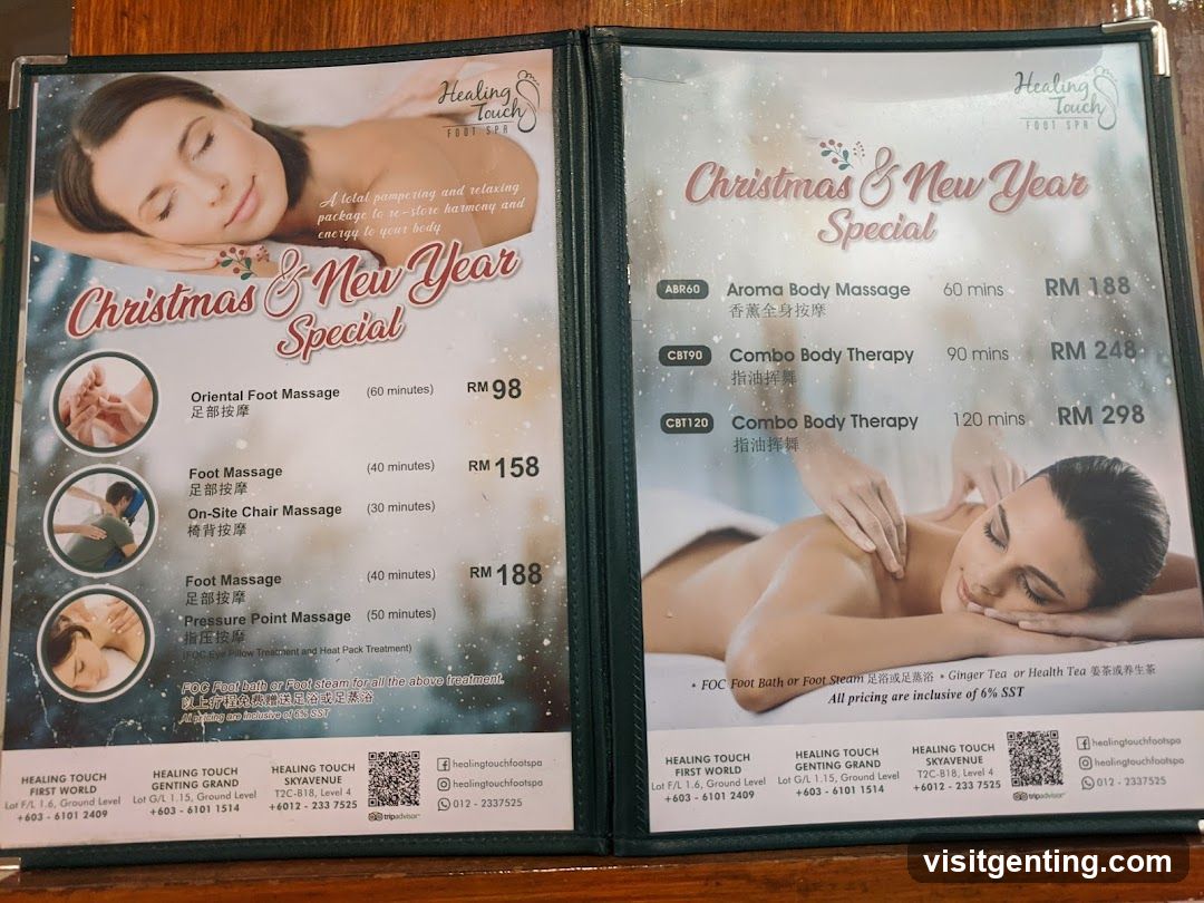 Healing Touch Foot Spa Christmas & New Year Special Menu