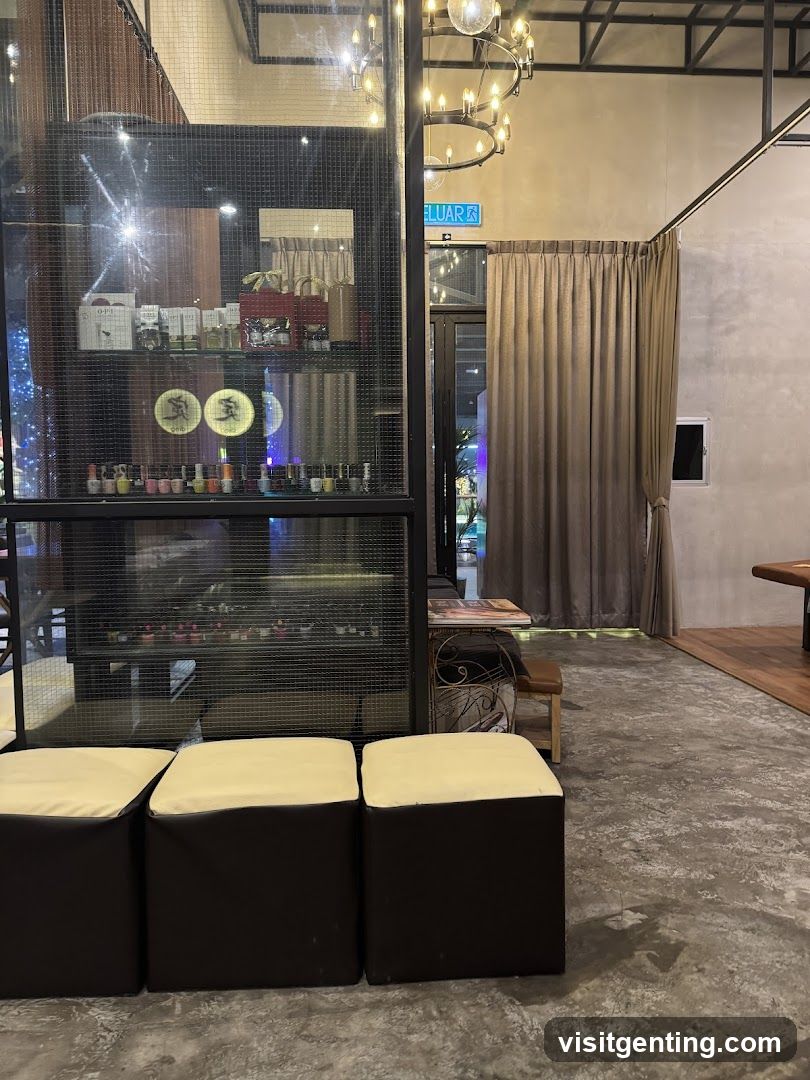 Interior of a retail or café space