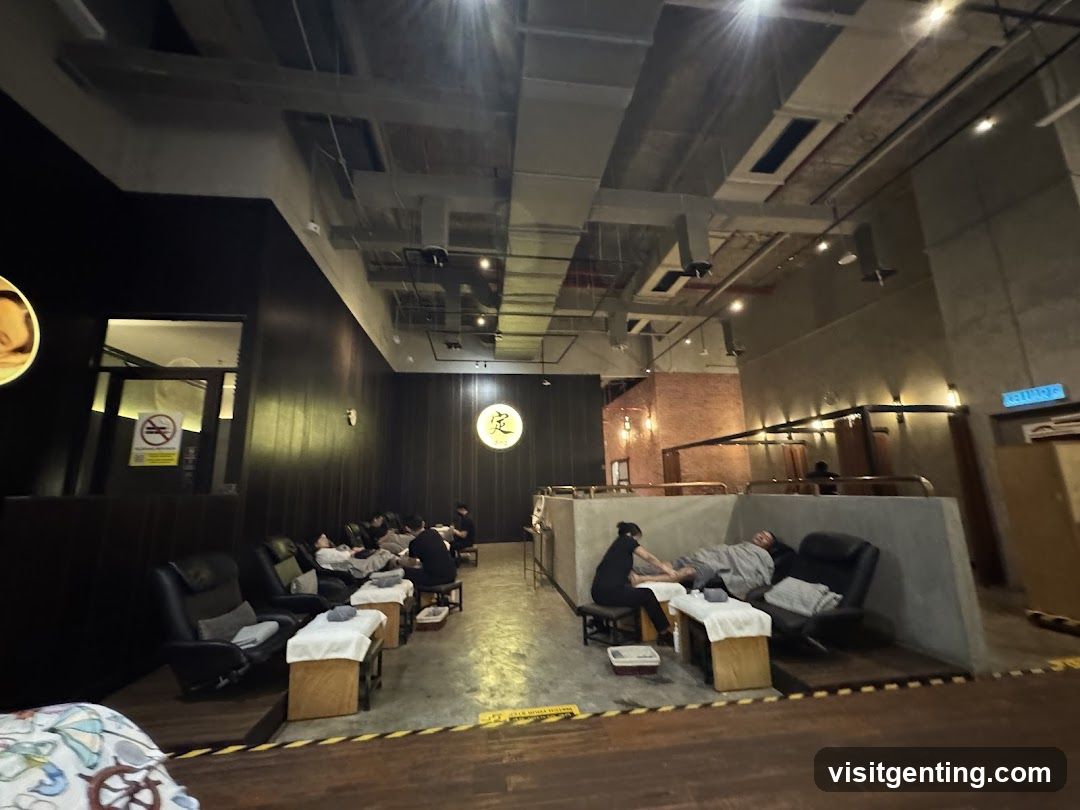 Interior of a foot spa or massage lounge