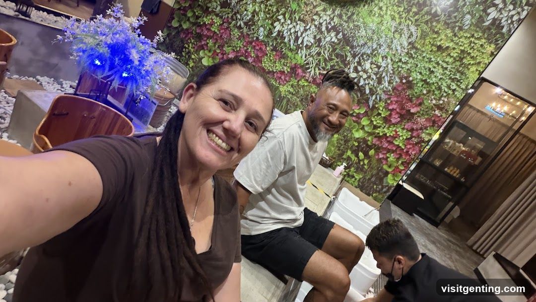 Interior selfie at a wellness or spa venue