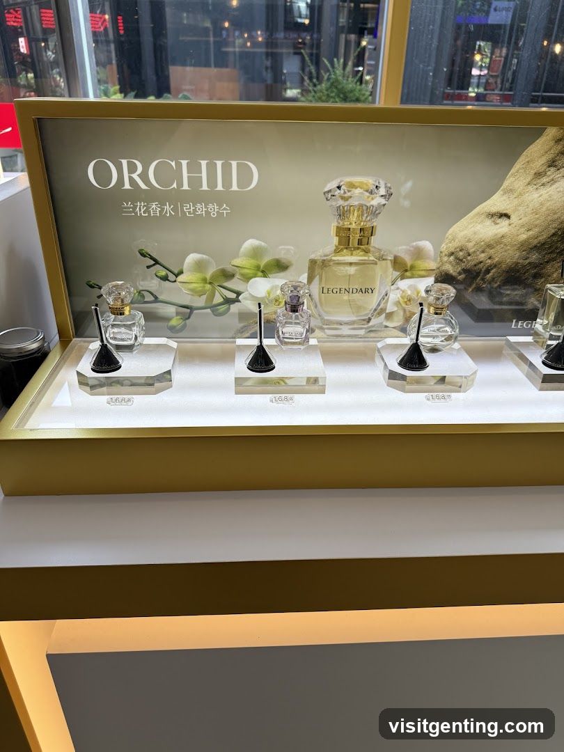 Orchid Perfume Display