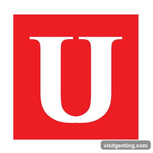 Red logo on red background