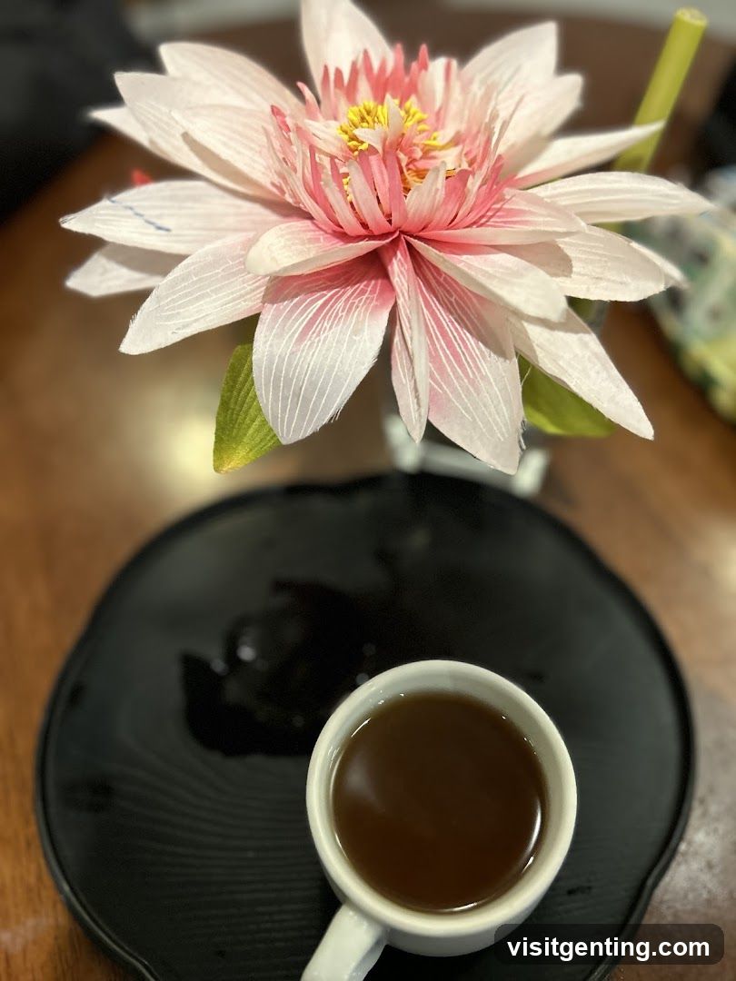 Table Setting with Flower and Cup