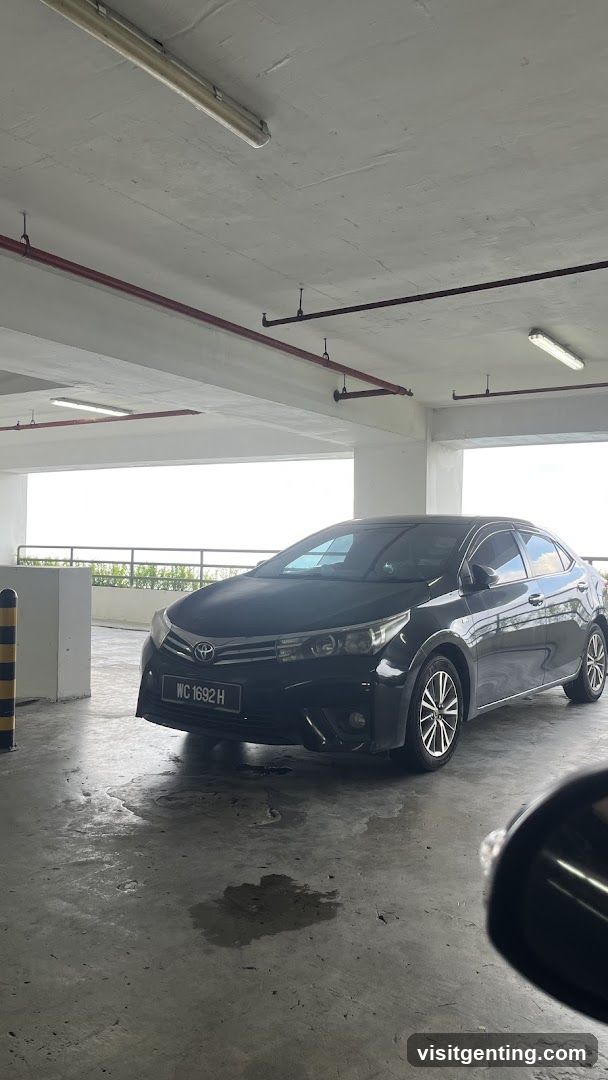 Car in parking garage