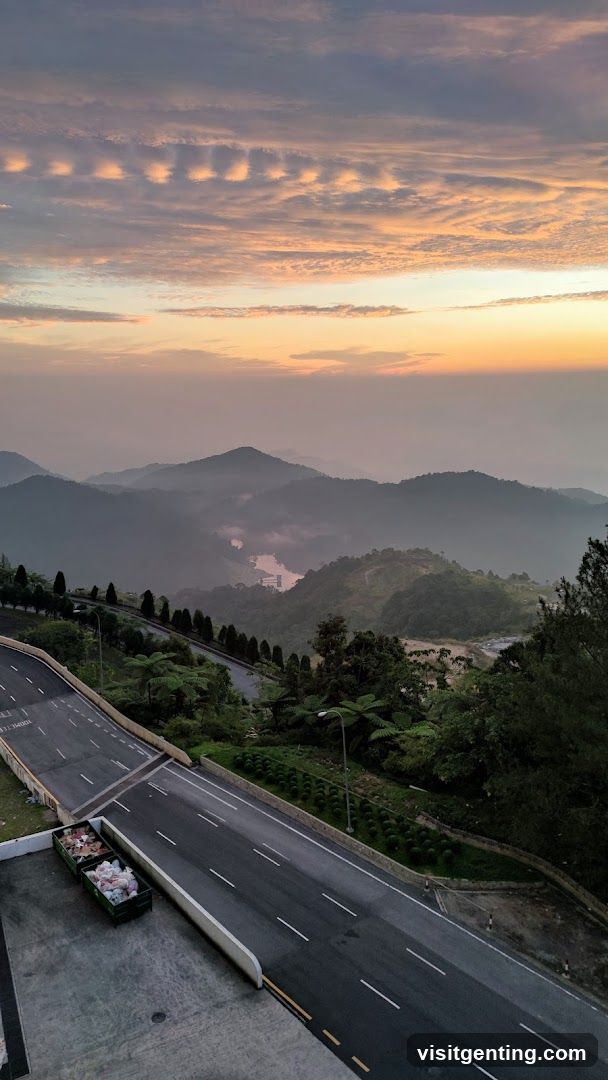 Mountain Road at Sunset