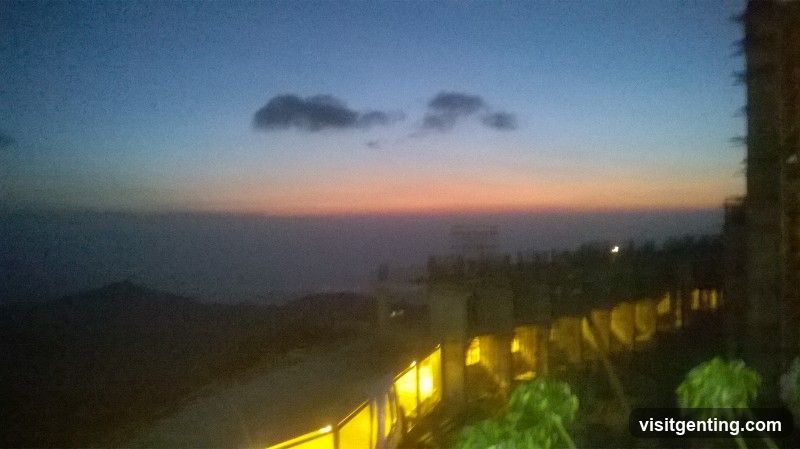 Dusk View from Elevated Terrace
