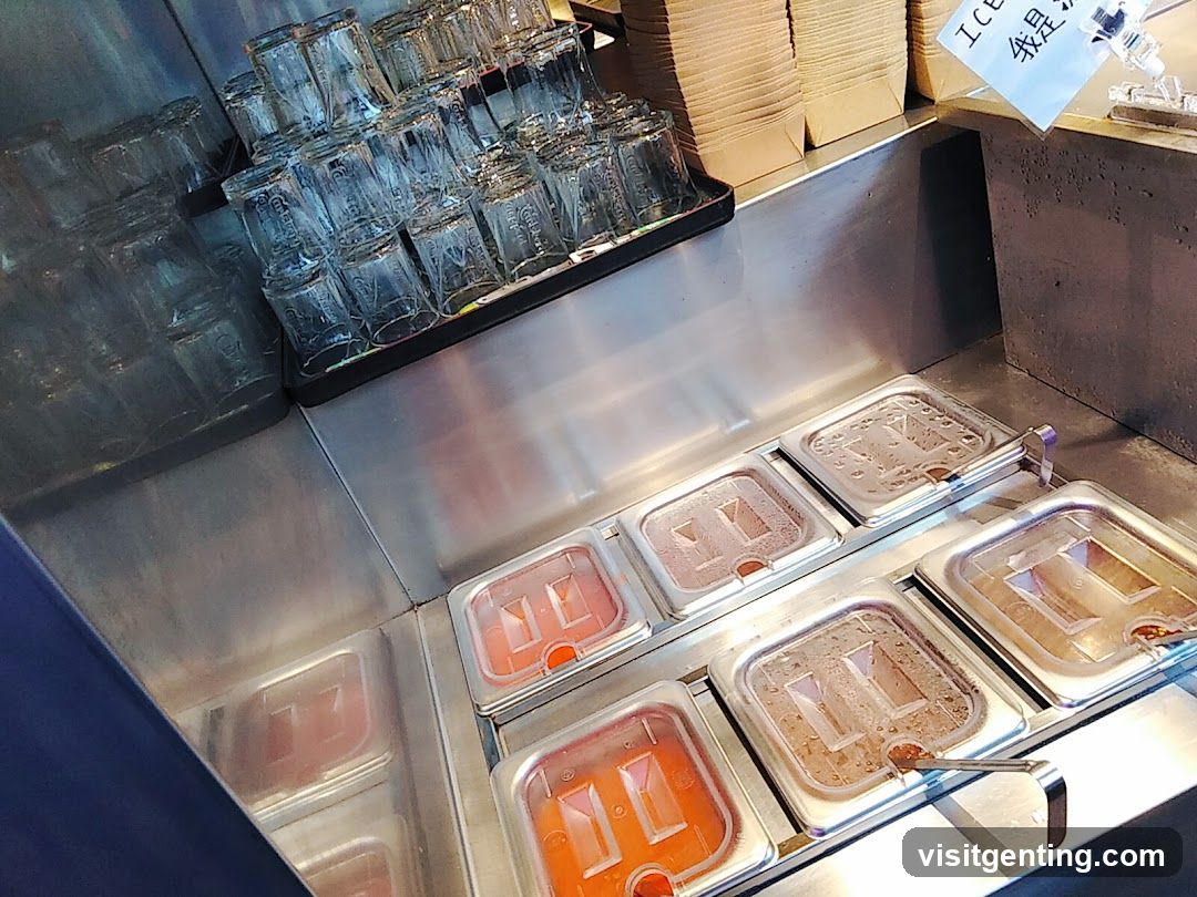 Food preparation station interior
