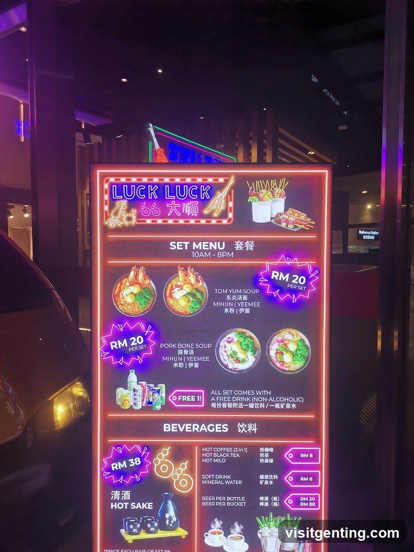 Luck Luck Set Menu