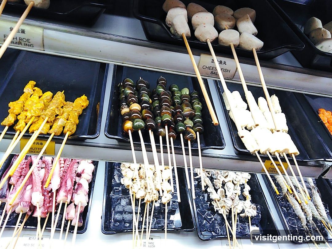Food Display at a Grill Shop