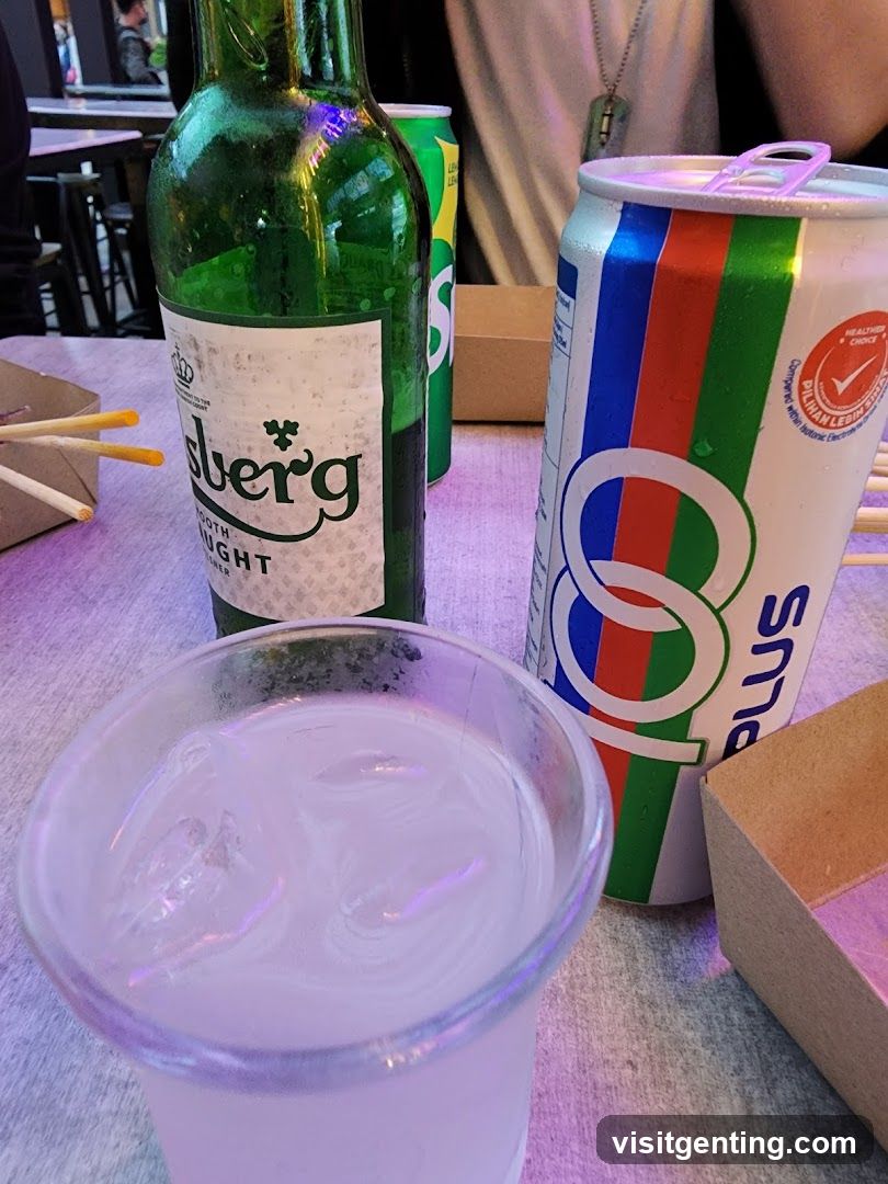 Tabletop with beverages