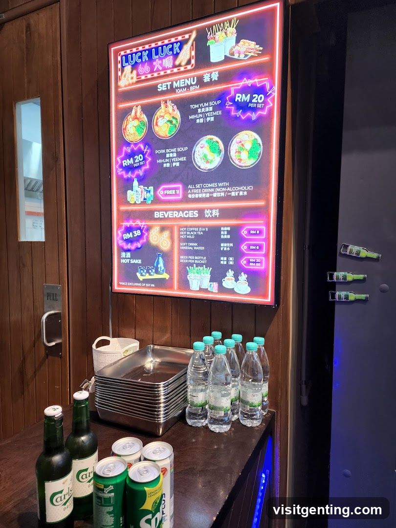 Luck Luck Set Menu Display