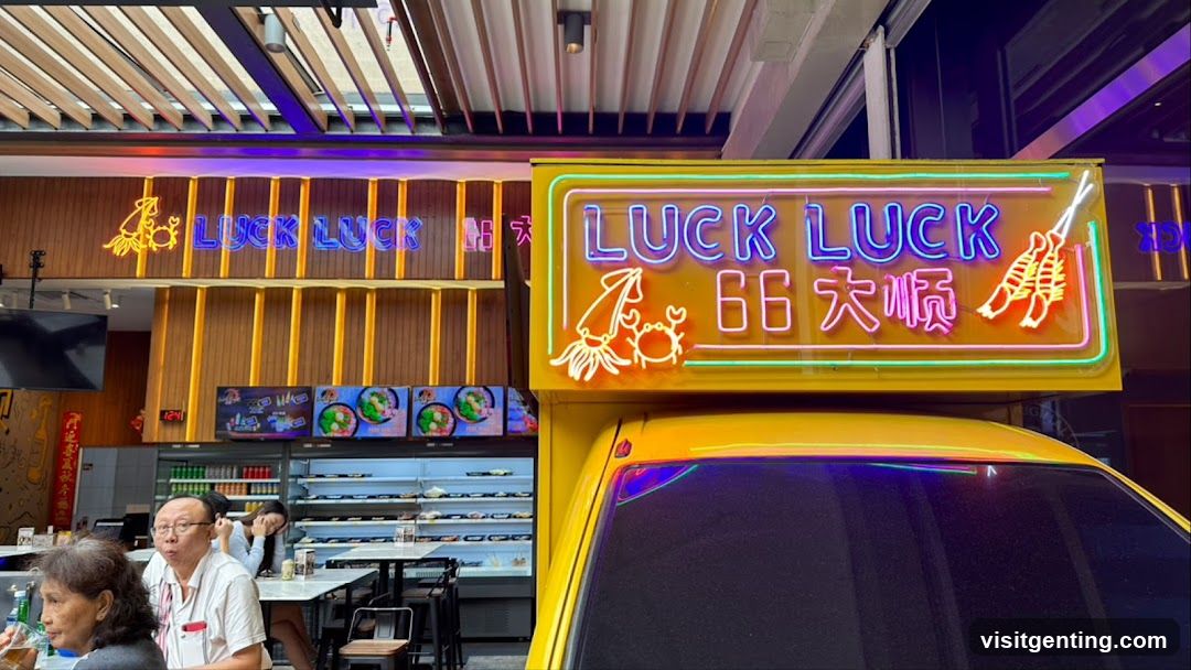 Interior of Luck Luck restaurant