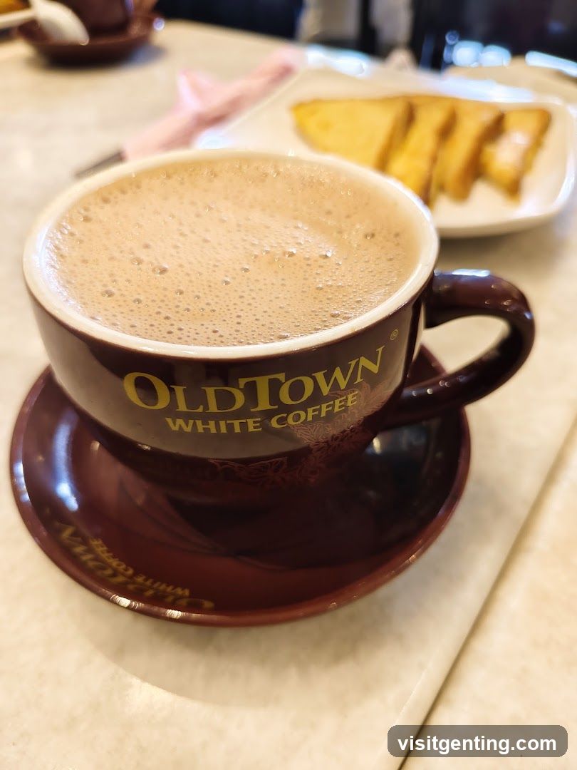 OldTown White Coffee Cup and Toast