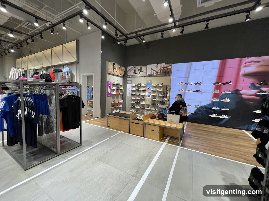 Interior of sports retail store
