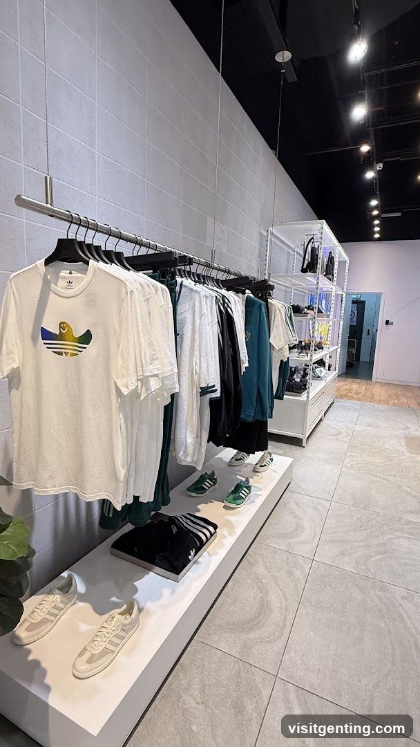 Interior of apparel store