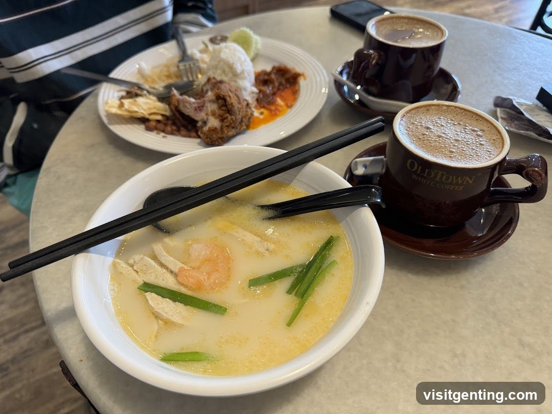 Table with Food and Coffee