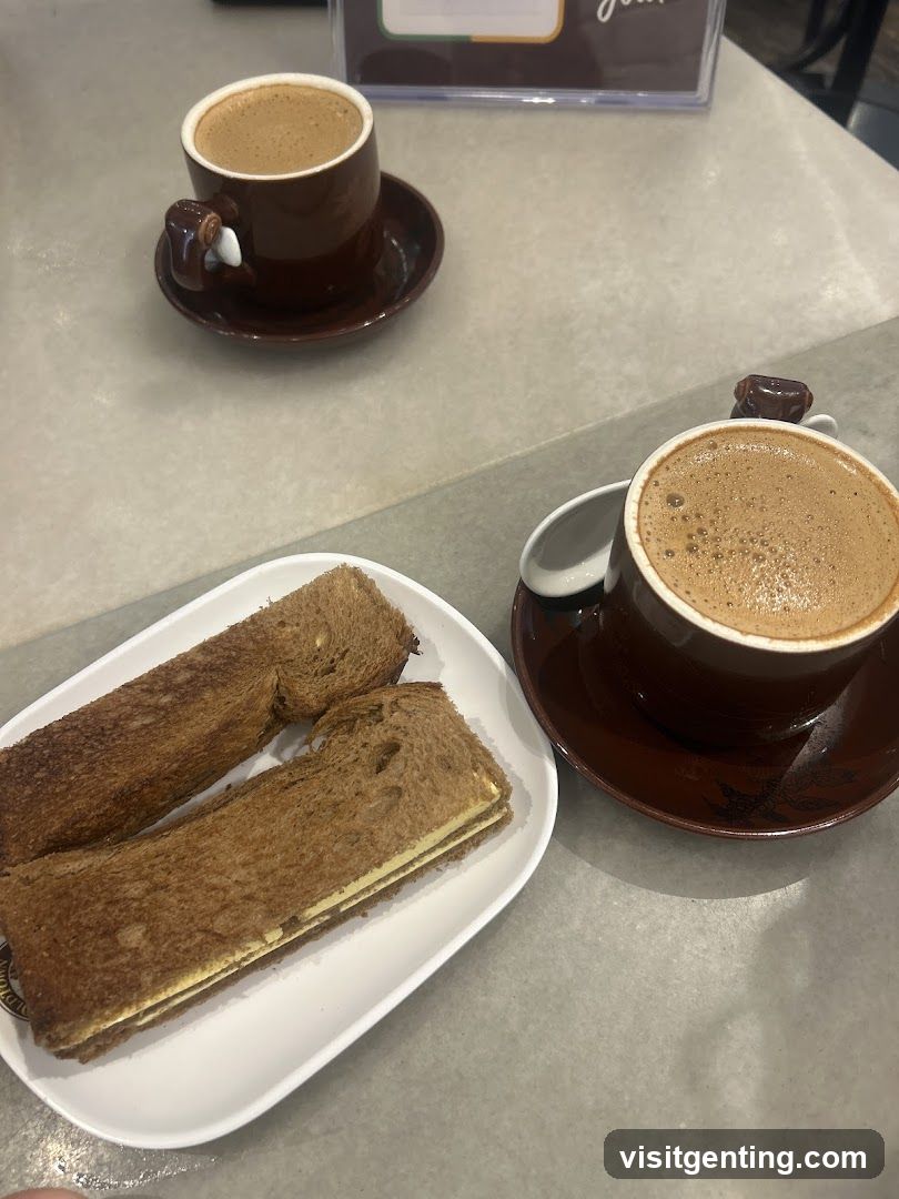 Coffee and Toast at Counter