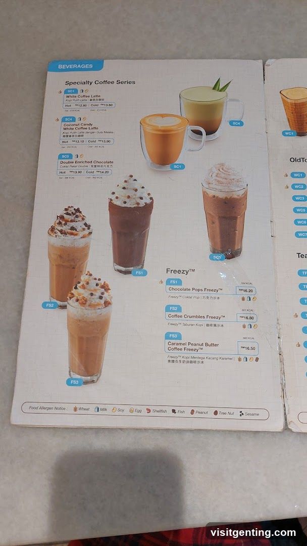 Beverages Menu