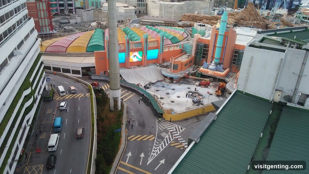 Construction Site with Colorful Building