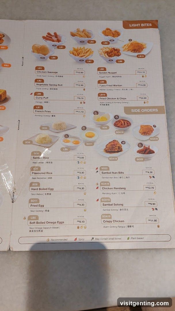 Restaurant Menu Page