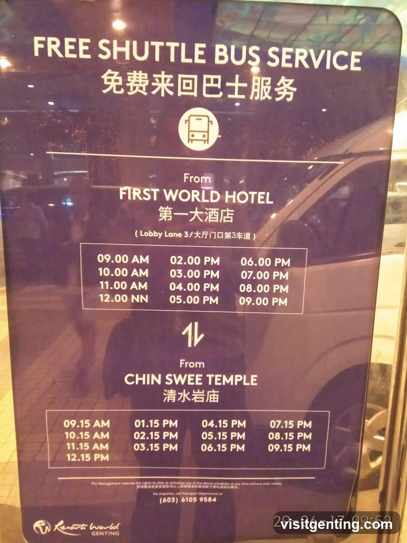Free Shuttle Bus Service Signage