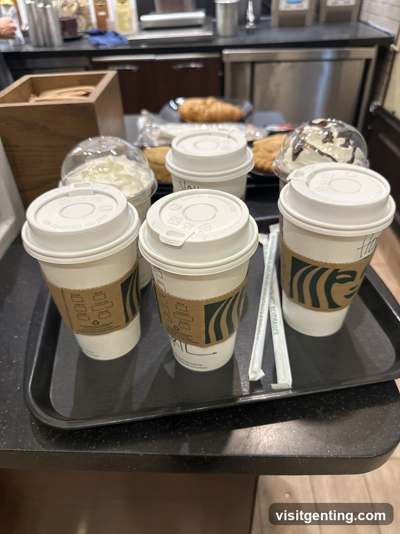 Coffee and Pastries on Tray