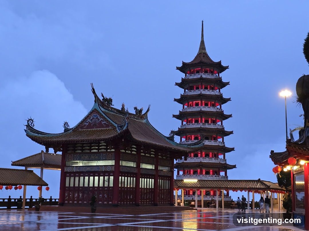 Temple Complex at Dusk