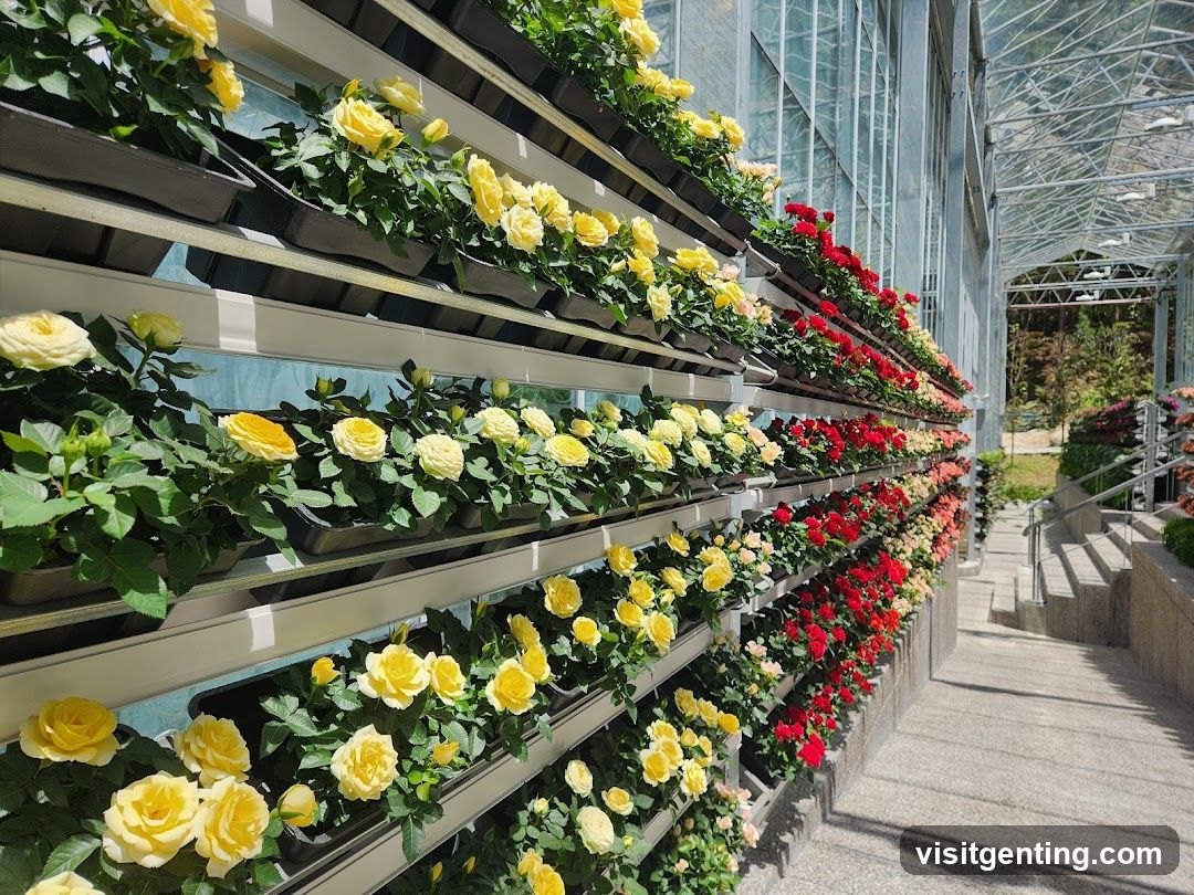 Roses in greenhouse