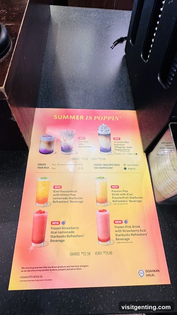 Summer Is Poppin' Menu