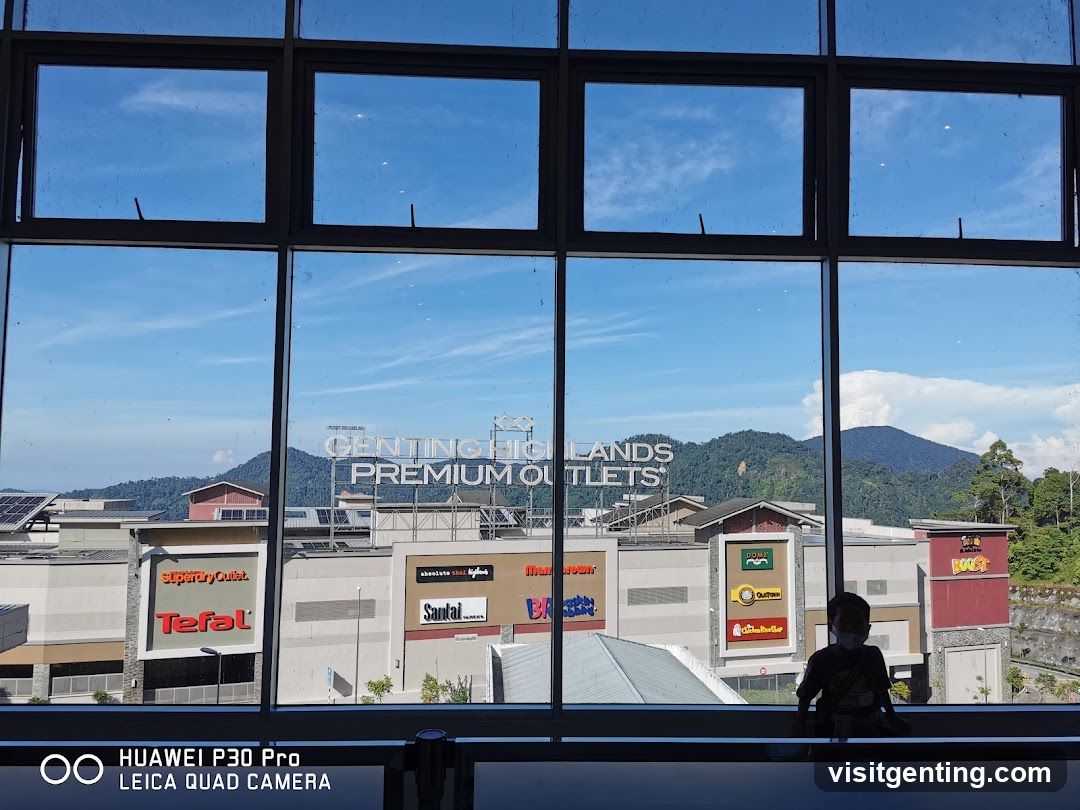 View from inside looking out at Centing Highlands Premium Outlets