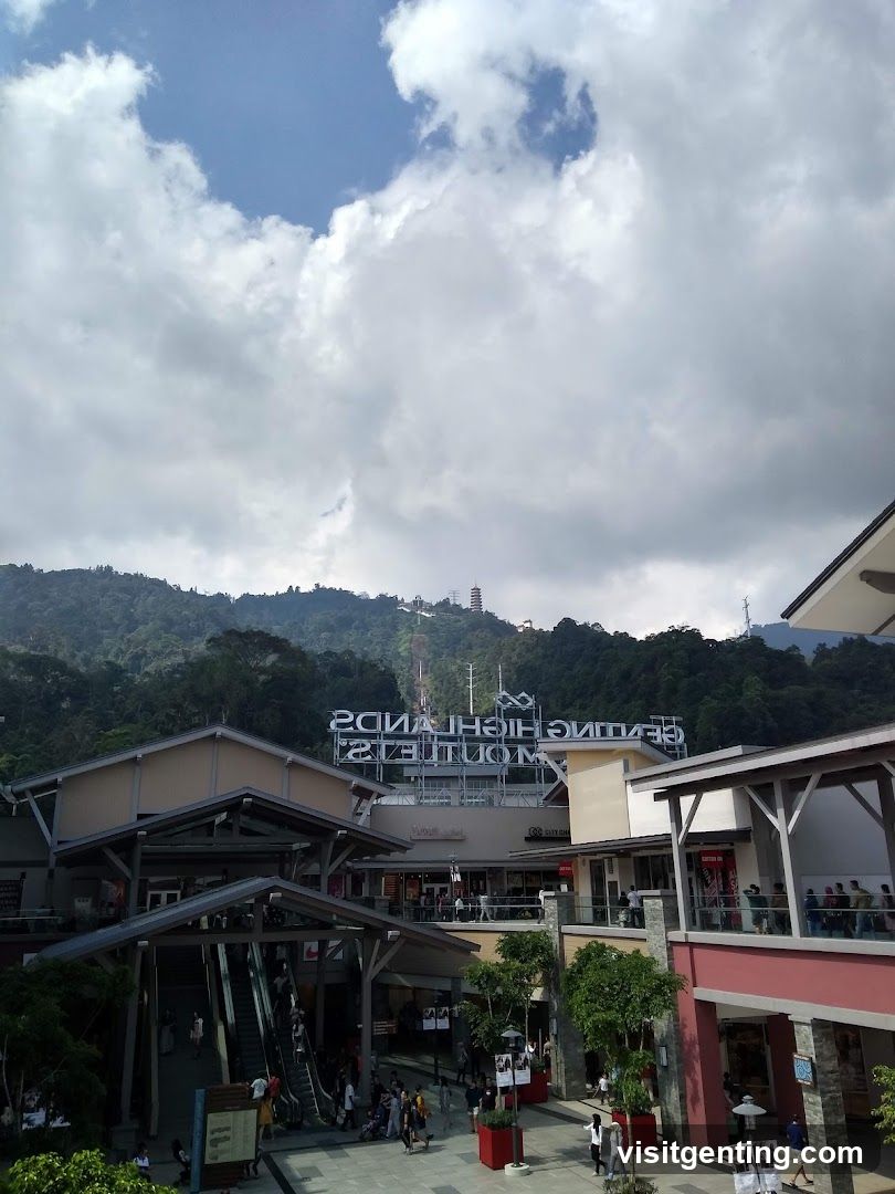 Outdoor shopping complex entrance