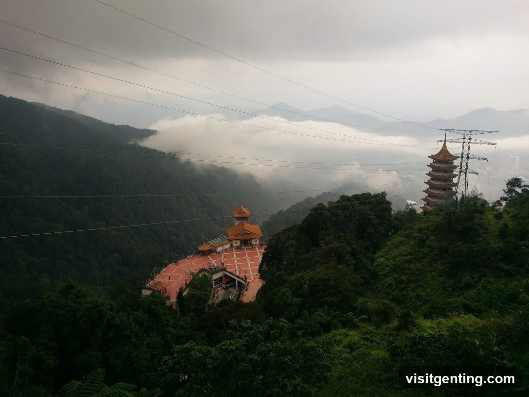 Mountain View with Temple and Tower