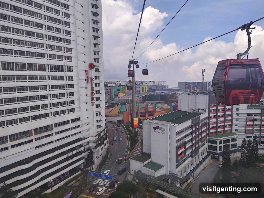 Urban View with Cable Car and Buildings