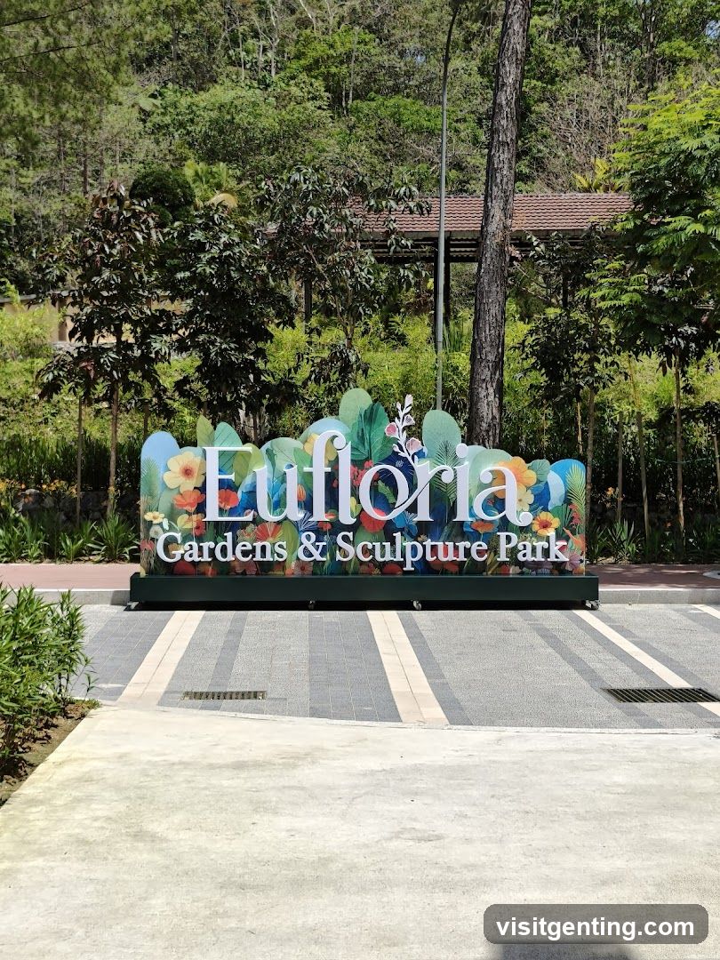 Eufloria Gardens & Sculpture Park Entrance Signage
