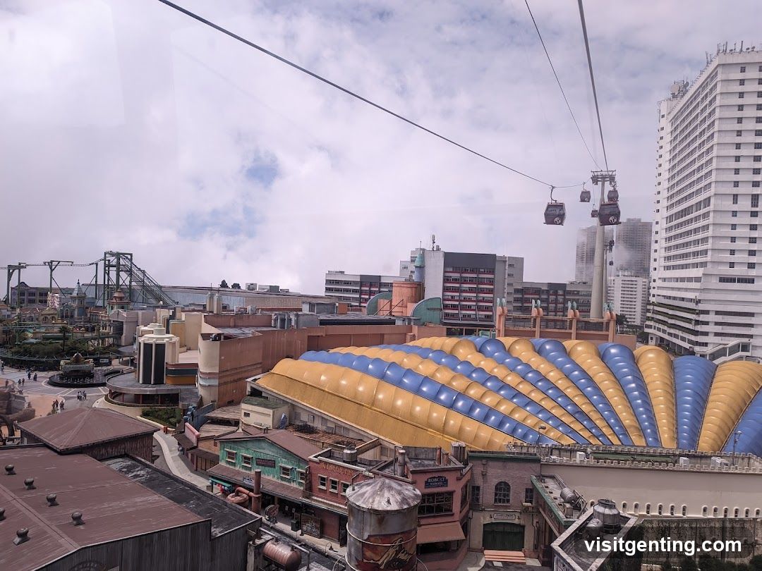 Overlooking Theme Park and Cable Car System