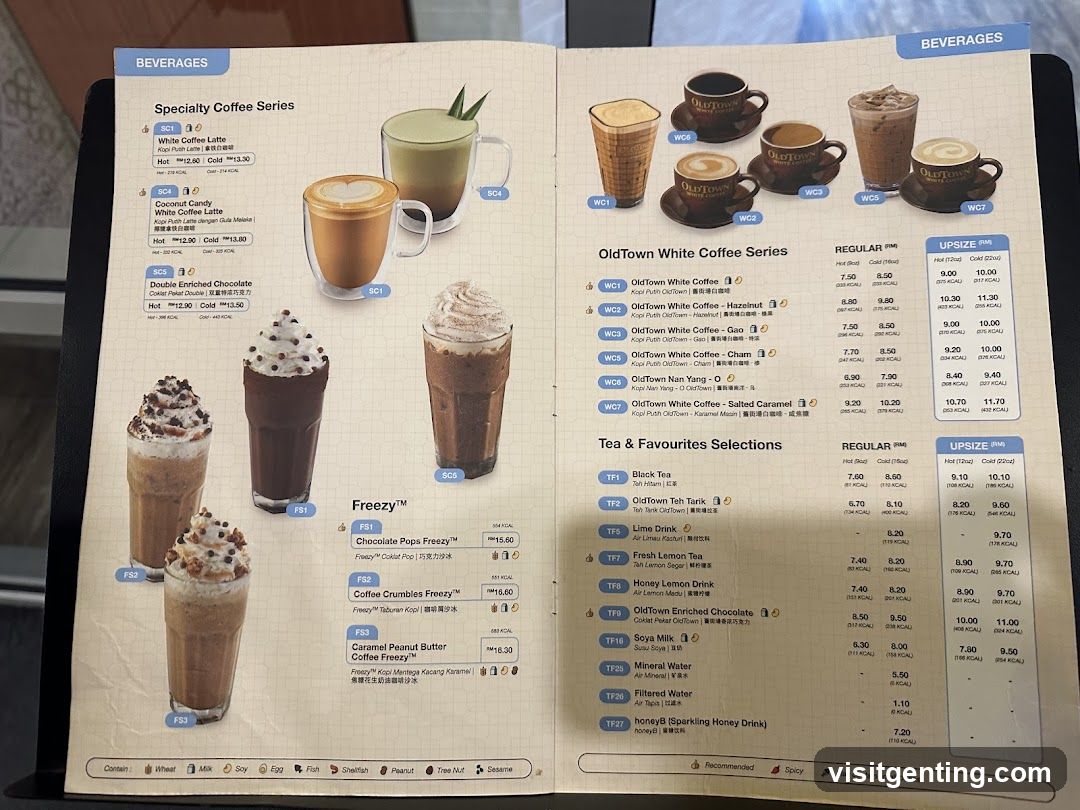 OldTown Coffee Menu