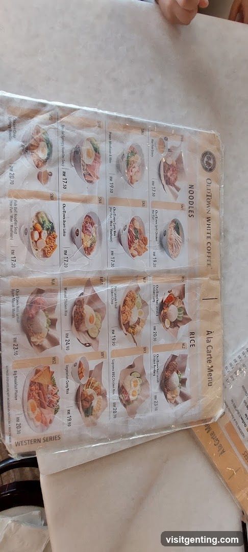 Ala Carte Menu