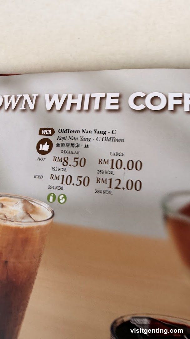 OldTown Nan Yang - C White Coffee Menu